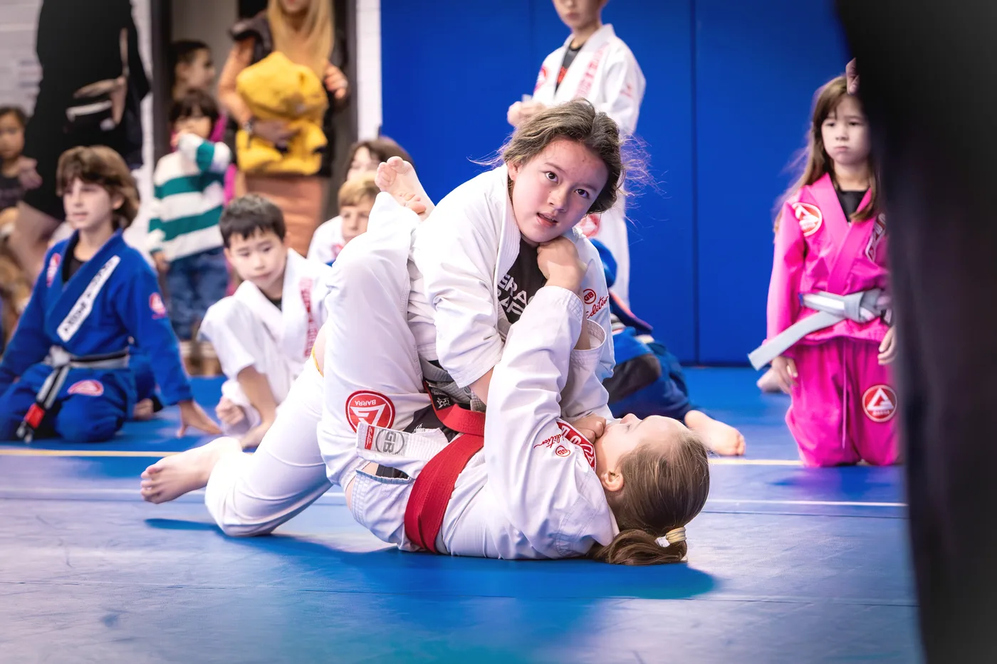 Children training Jiu-Jitsu at Gracie Barra Holbrooks