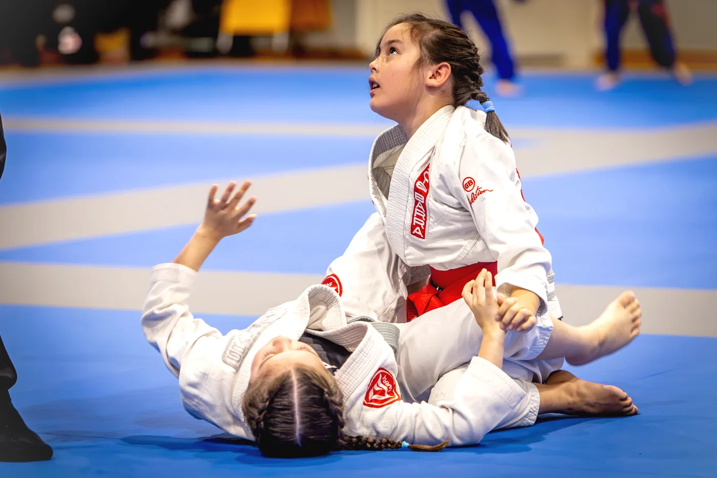 Children training Jiu-Jitsu at Gracie Barra Holbrooks